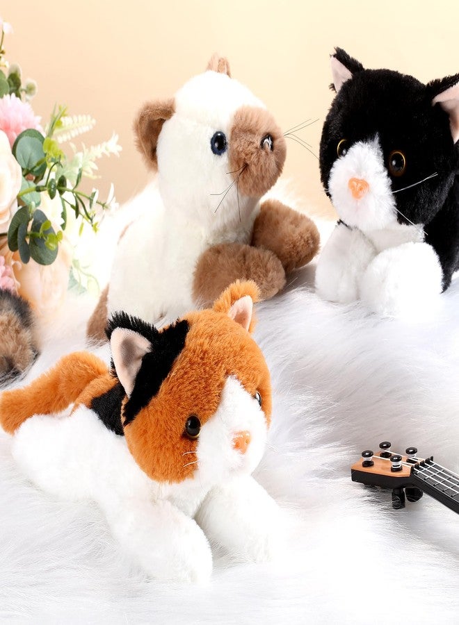 Harrycle 3 Pcs 9 Inch Cat Stuffed Animal Plush Gift Cute Kitten Plush Toys Small Cat Stuffed Animal Sleeping Gifts for Boys Girls Pet Party Favors(Cute Style) - Image 4